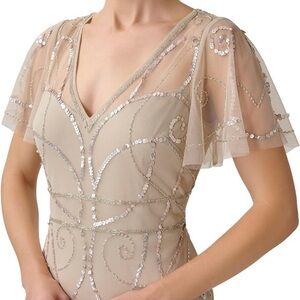 Adrianna Papell long dress beaded